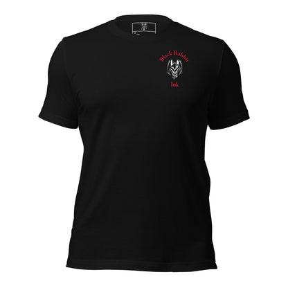 Black and Red Outlaw mouth t-shirt